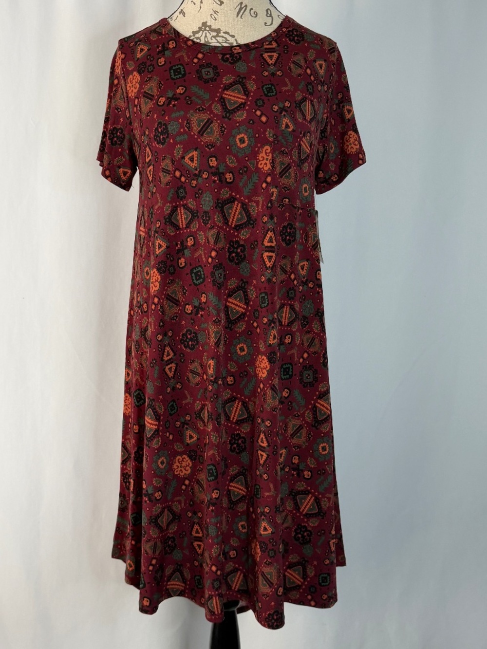 LuLaRoe Carly in Earth Tones, Small, NWT